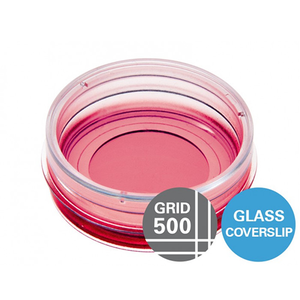 [81168] µ-Dish 35 mm, high Grid-500 Glass Bottom