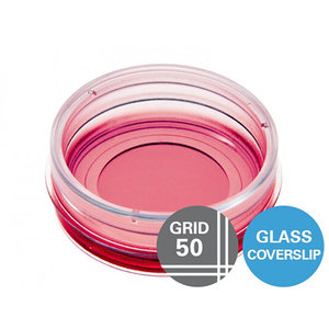 [81148] µ-Dish 35 mm, high Grid-50 Glass Bottom